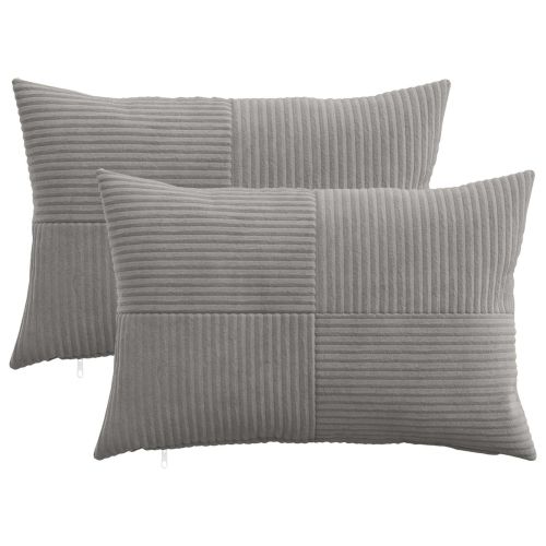 Калъфка за възглавница 2 pcs ALMELO Светлосиво 50 x 80 cm