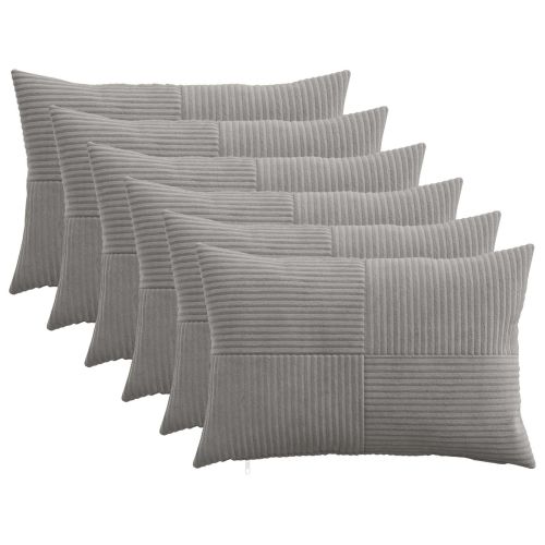 Калъфка за възглавница 6 pcs ALMELO Светлосиво 50 x 80 cm