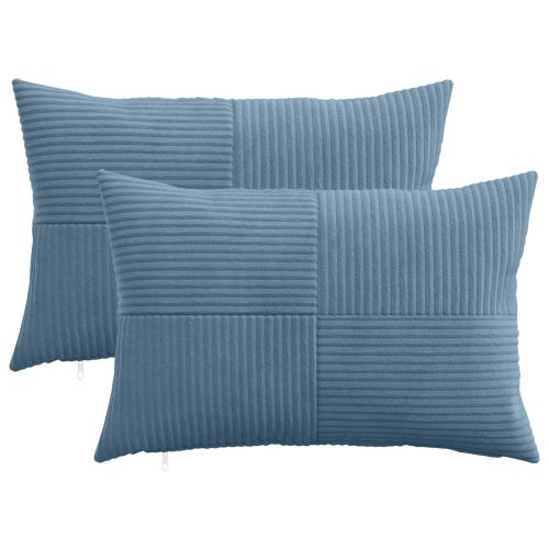 Калъфка за възглавница 2 pcs ALMELO Синьо 50 x 80 cm кордурой