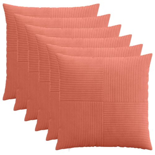 Калъфка за възглавница 6 pcs ALMELO Червено оранжево 55 x 55 см