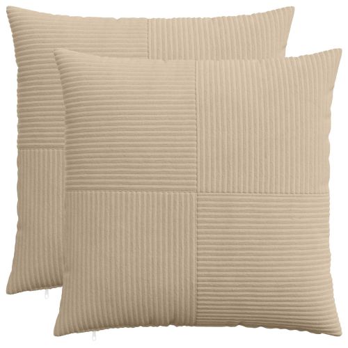 Калъфка за възглавница 2 pcs ALMELO Таупе 55 x 55 см кордурой