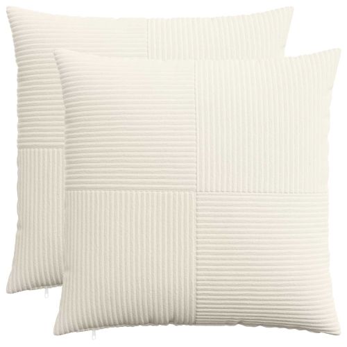 Калъфка за възглавница 2 pcs ALMELO Кремаво 70 x 70 cm кордурой