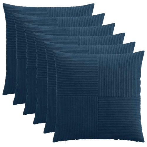 Калъфка за възглавница 6 pcs ALMELO Морски син 70 x 70 cm