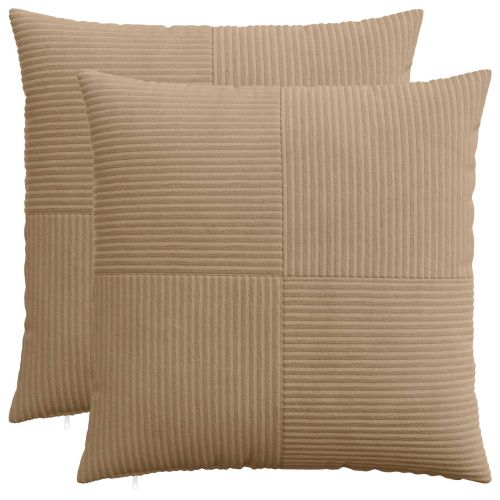 Калъфка за възглавница 2 pcs ALMELO Кафяво 70 x 70 cm кордурой