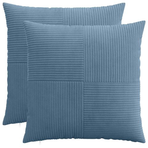 Калъфка за възглавница 2 pcs ALMELO Синьо 80 x 80 cm кордурой