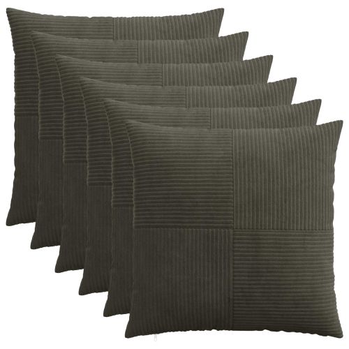 Калъфка за възглавница 6 pcs ALMELO Антрацит 80 x 80 cm