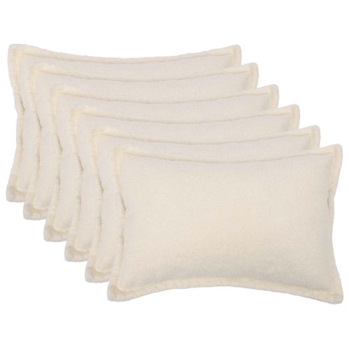 Калъфка за възглавница 6 pcs HOUTEN Кремаво 30 x 50 cm Букле