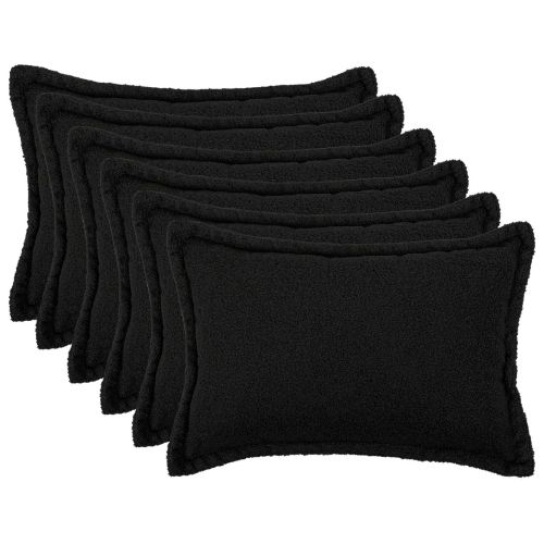 Калъфка за възглавница 6 pcs HOUTEN Черно 30 x 50 cm Букле