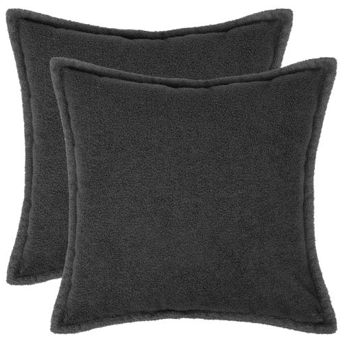 Калъфка за възглавница 2 pcs HOUTEN Тъмносиво 35 x 35 cm Букле