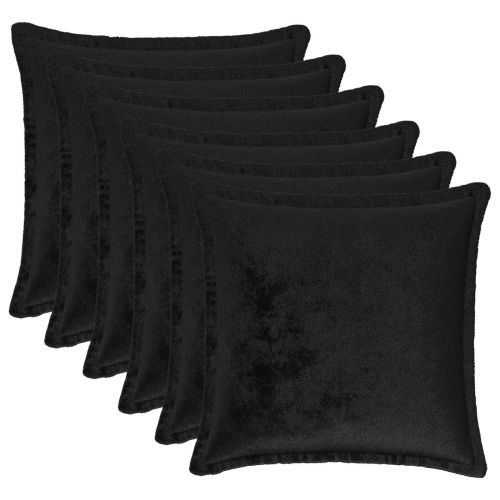 Калъфка за възглавница 6 pcs HOUTEN Черно 40 x 40 cm Фланела