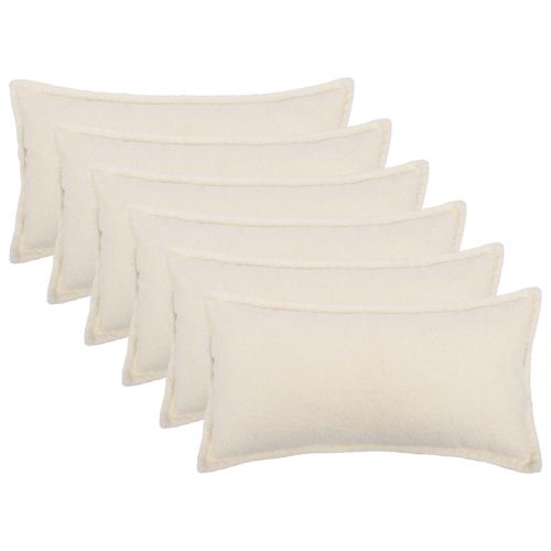 Калъфка за възглавница 6 pcs HOUTEN Кремаво 40 x 70 cm Букле