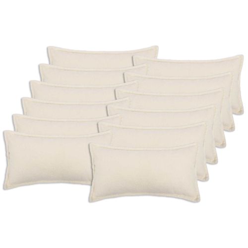 Калъфка за възглавница 12 pcs HOUTEN Кремаво 40 x 80 cm Букле