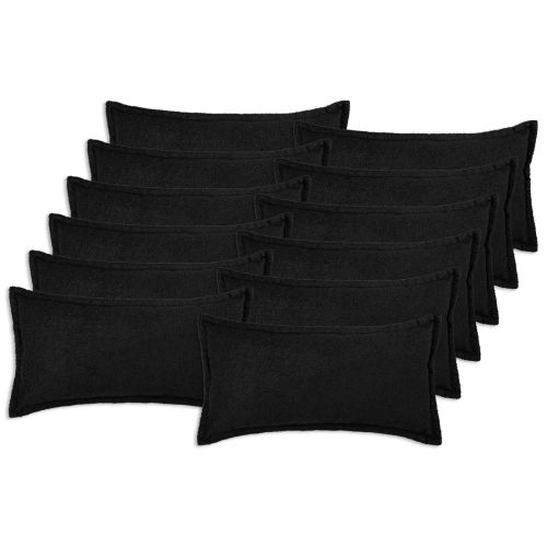 Калъфка за възглавница 12 pcs HOUTEN Черно 40 x 80 cm Букле