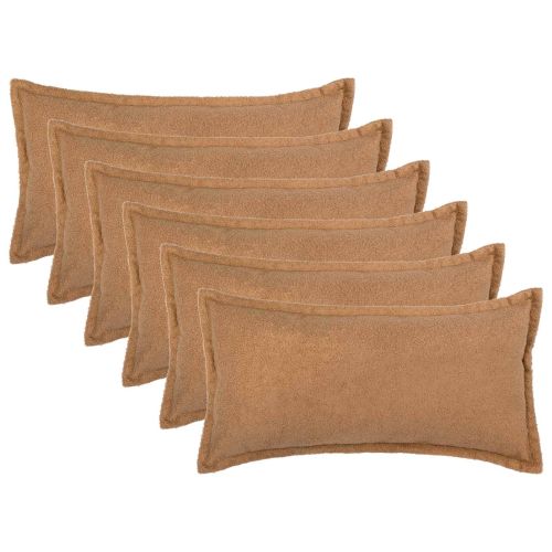 Калъфка за възглавница 6 pcs HOUTEN Бежово 40 x 80 cm Букле