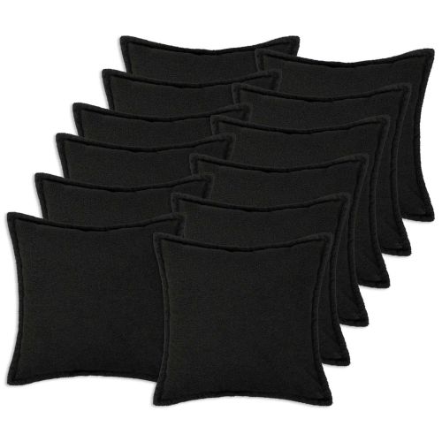 Калъфка за възглавница 12 pcs HOUTEN Черно 50 x 50 cm Букле