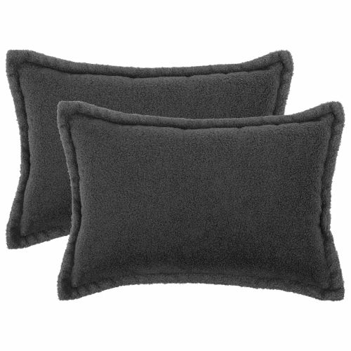 Калъфка за възглавница 2 pcs HOUTEN Тъмносиво 50 x 70 cm Букле