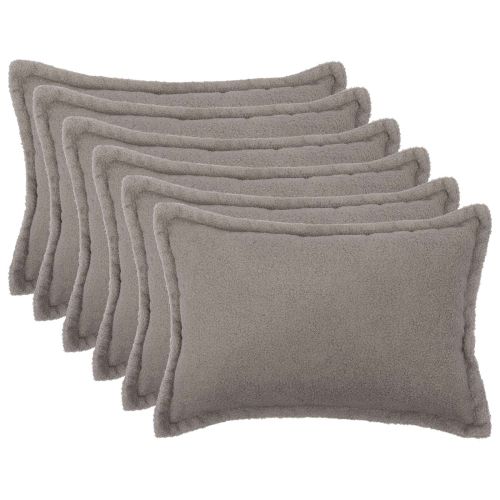 Калъфка за възглавница 6 pcs HOUTEN Светлосиво 50 x 75 cm Букле