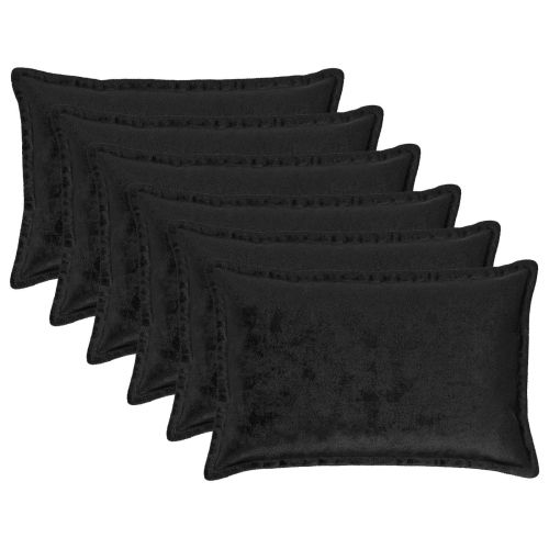 Калъфка за възглавница 6 pcs HOUTEN Черно 50 x 75 cm Фланела