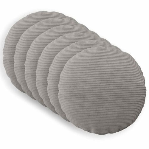 Калъфка за възглавница 6 pcs HEERLEN Светлосиво Ø 30 cm