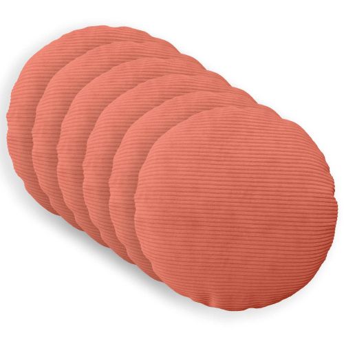 Калъфка за възглавница 6 pcs HEERLEN Червено оранжево Ø 30 cm