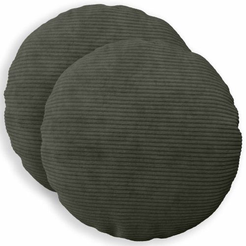 Калъфка за възглавница 2 pcs HEERLEN Антрацит Ø 30 cm кордурой