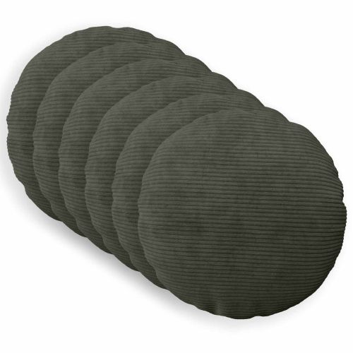 Калъфка за възглавница 6 pcs HEERLEN Антрацит Ø 30 cm кордурой