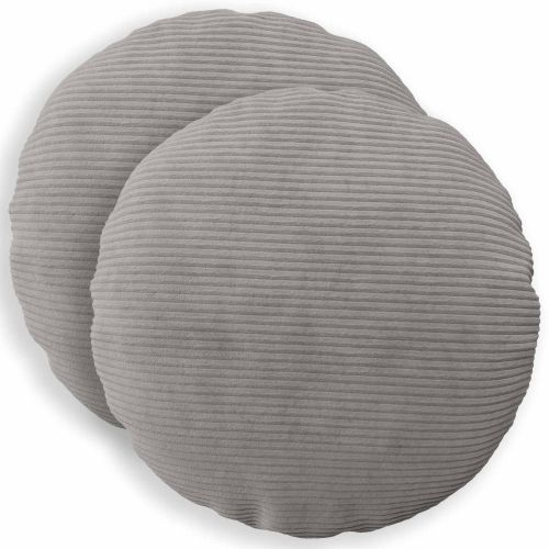 Калъфка за възглавница 2 pcs HEERLEN Светлосиво Ø 40 cm
