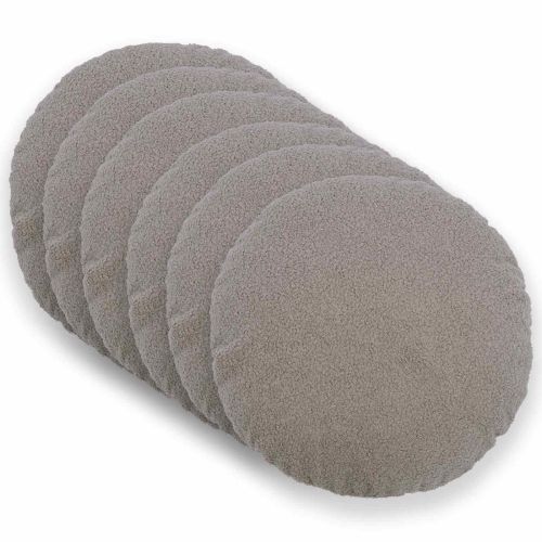 Калъфка за възглавница 6 pcs HEERLEN Светлосиво Ø 40 cm Букле