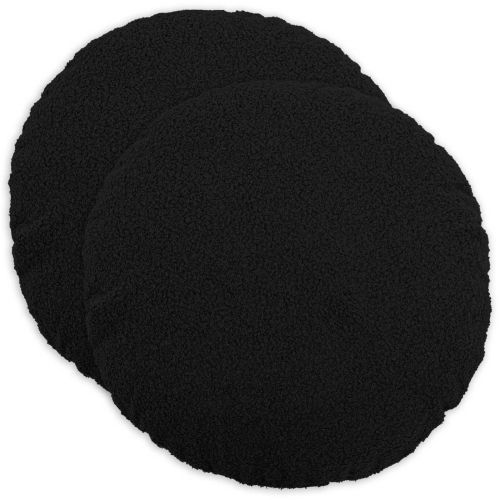 Калъфка за възглавница 2 pcs HEERLEN Черно Ø 40 cm Букле