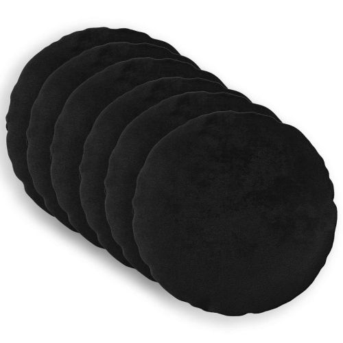 Калъфка за възглавница 6 pcs HEERLEN Черно Ø 40 cm Фланела