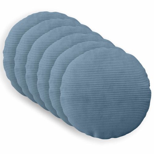 Калъфка за възглавница 6 pcs HEERLEN Синьо Ø 50 cm кордурой
