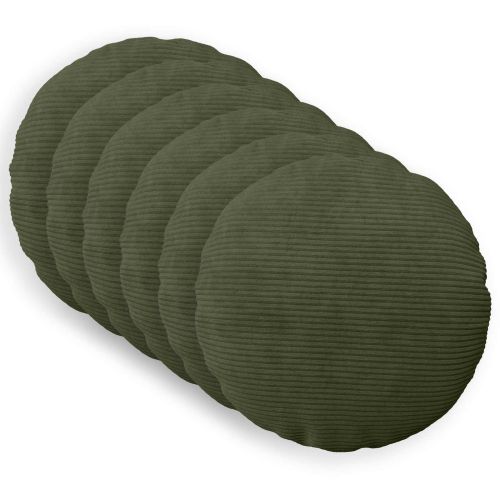 Калъфка за възглавница 6 pcs HEERLEN Зелено Ø 50 cm кордурой