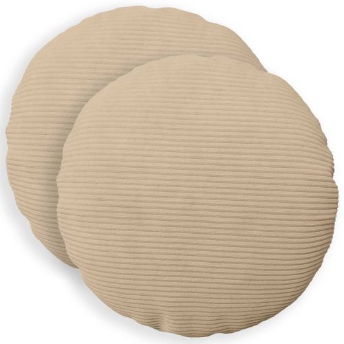 Калъфка за възглавница 2 pcs HEERLEN Таупе Ø 50 cm кордурой