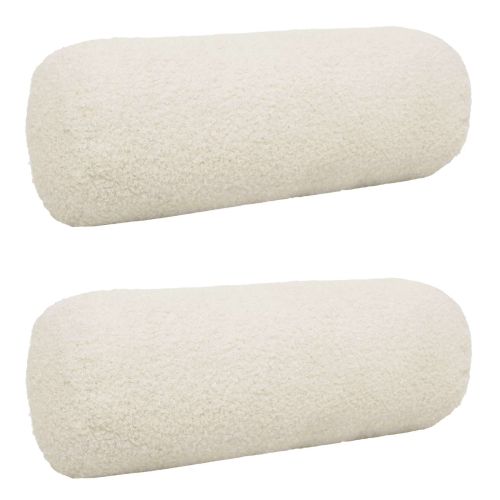 Калъфка за възглавница 2 pcs HEERLEN Кремаво Ø 15 x 40 см Букле