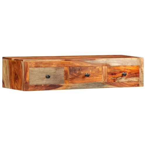 Конзолна маса със стенен монтаж, 100x25x20 см, акация масив