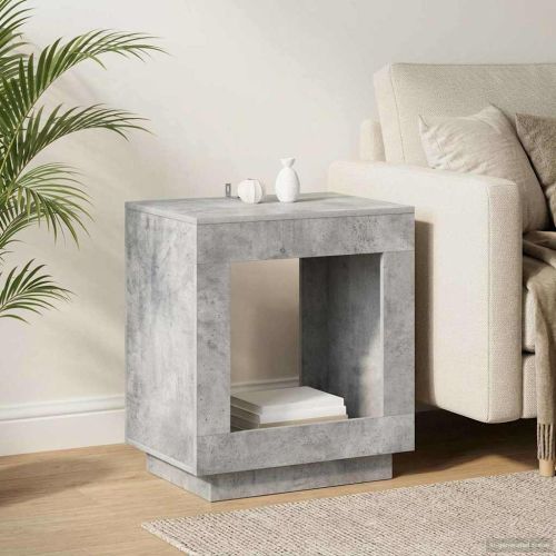 Странична маса Бетонно сиво 60 x 40 x 65 см Инженерна дървесина
