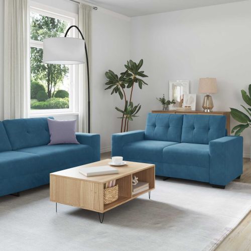 Диван 2 бр. Синьо Кадифе