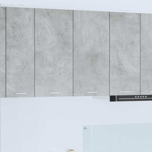 Висящ шкаф Циментено сиво 80 x 31 x 80 см Инженерна дървесина