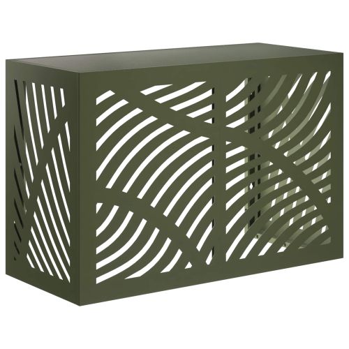 Покритие за климатик Маслиненозелено 90 x 40 x 60 см Стомана