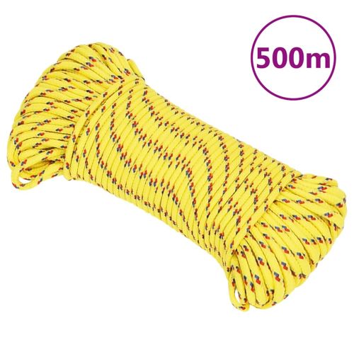 Въже за лодка жълто 4 мм 500 м полипропилен
