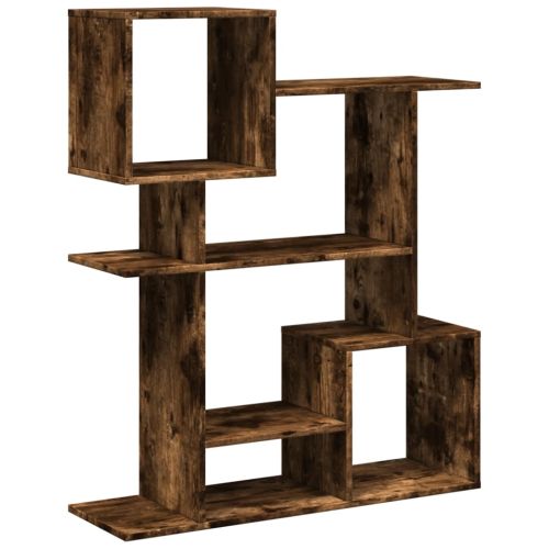Разделител за стая / библиотека, опушен дъб, 92x29x112 см