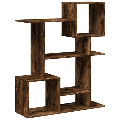 Разделител за стая / библиотека, опушен дъб, 92x29x112 см