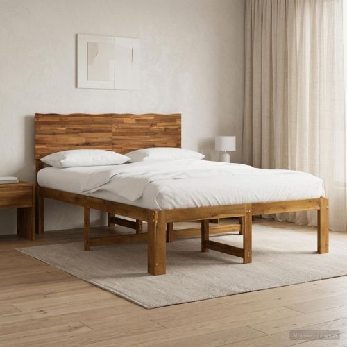 Двоспално легло с табла ROSTOCK Натурално 120 x 200 cm