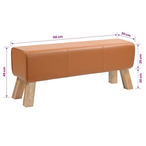 Пейка 110 x 30 x 45 см Истинска Кафяво