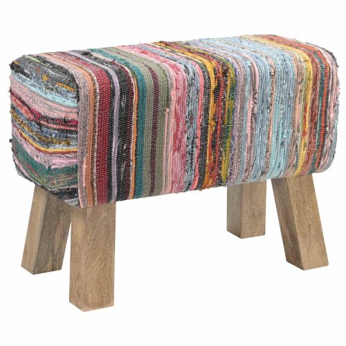 Пейка 60 x 30 x 45 cm Естествена кожа Многоцветен
