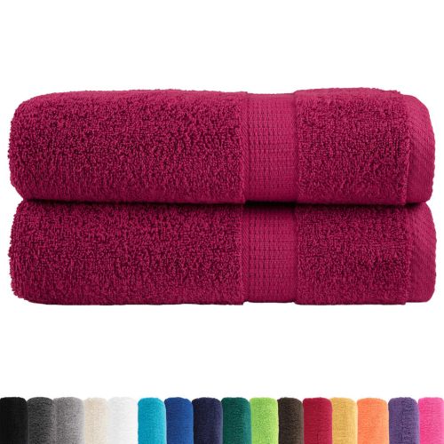 Премиум хавлиени кърпи SOLUND 2 бр бордо 100x150 см 600 gsm