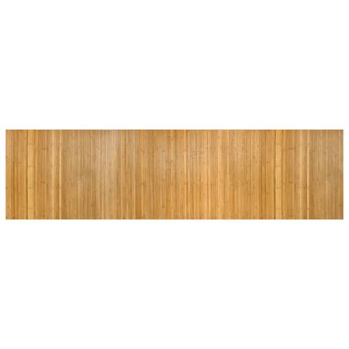 Килим, правоъгълен, натурален, 80x300 см, бамбук