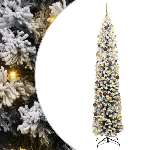 С изкуствено коледно дърво с 300 LED светодиода Зелен 240 cm