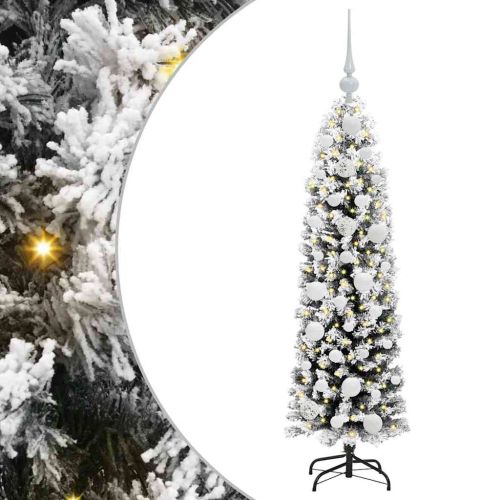 С изкуствено коледно дърво с 150 LED светодиода Зелен 120 cm