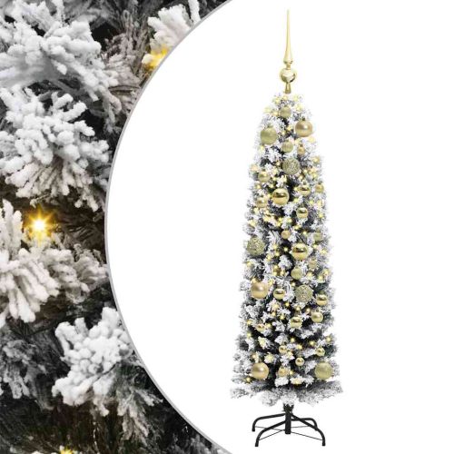 С изкуствено коледно дърво с 150 LED светодиода Зелен 120 cm